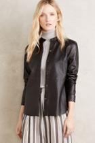 Current/elliott Washed Leather Jacket Black