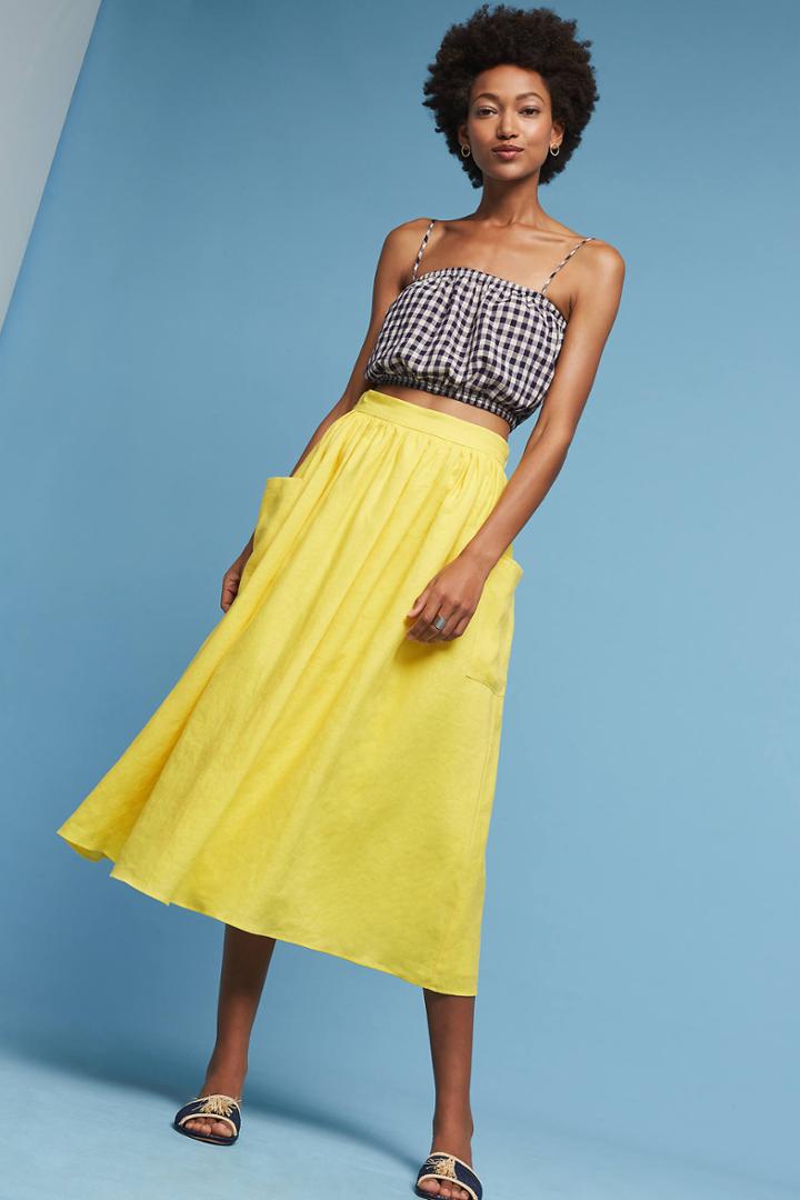 Mara Hoffman Patch Pocket Midi Skirt