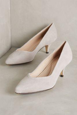 All Black Couture Kitten Heels Grey