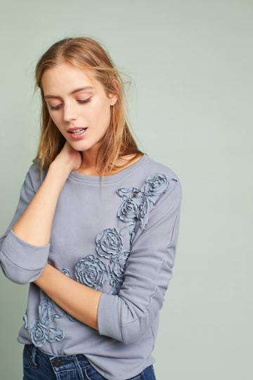 Blue Tassel Ambrosi Applique Sweatshirt