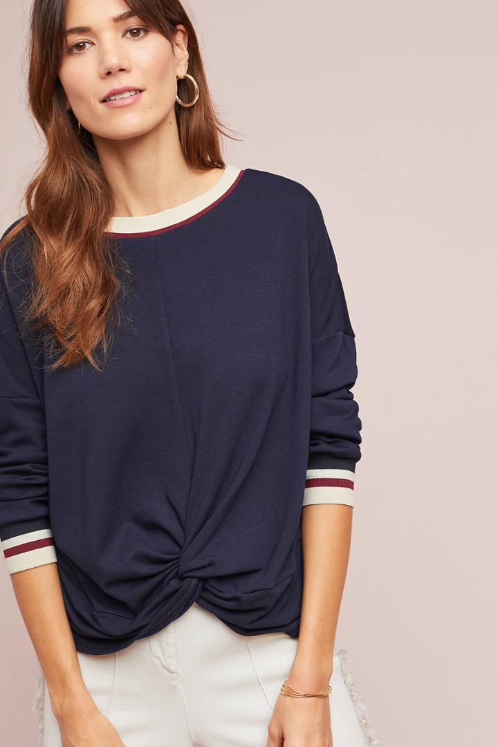 .layered Twisted Sporty Pullover