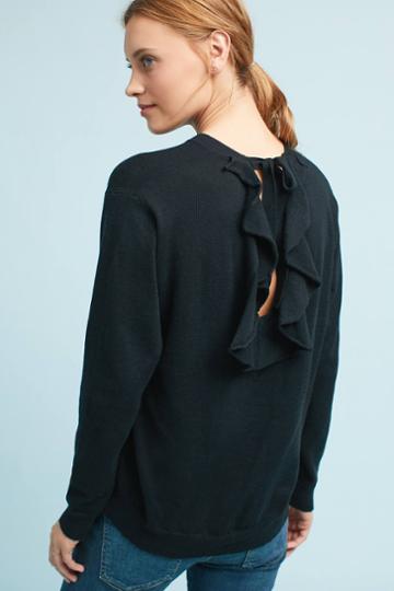 Folk By Hansel From Basel Ruffled Open-back Pullover