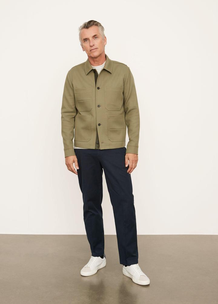 Vince Mixed Media Chore Jacket