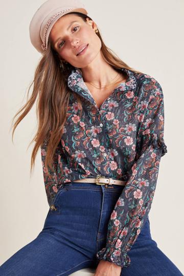 Louise Misha Fig Floral Blouse