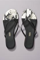 Tkees Snake-embossed Leather Thong Sandals