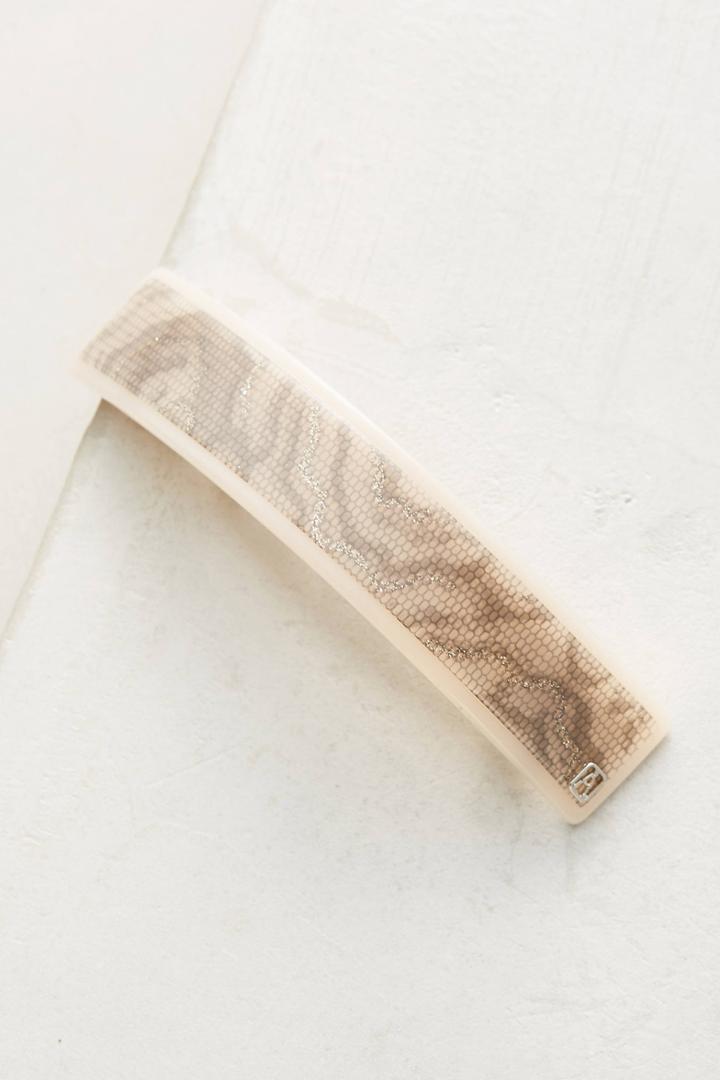Alexandre De Paris Snake Print Portofino Barette