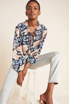 Rebecca Taylor Jacquard Peasant Blouse