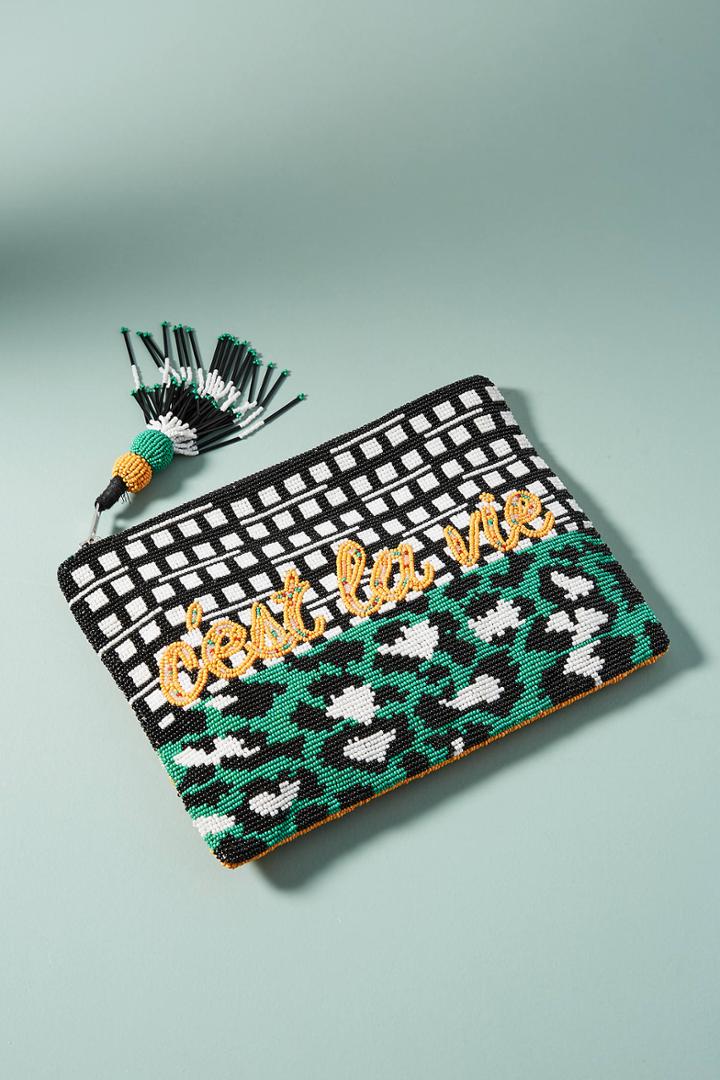 Anthropologie C'est La Vie Cheetah Pouch