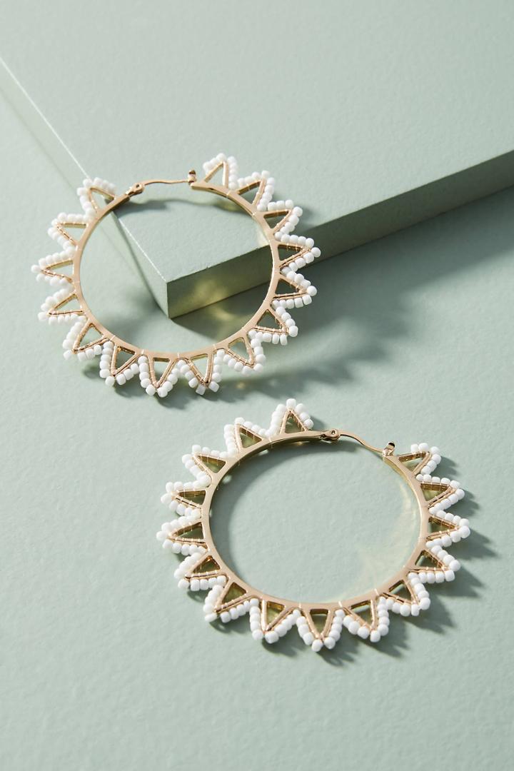 Anthropologie Zig-zag Hoop Earrings