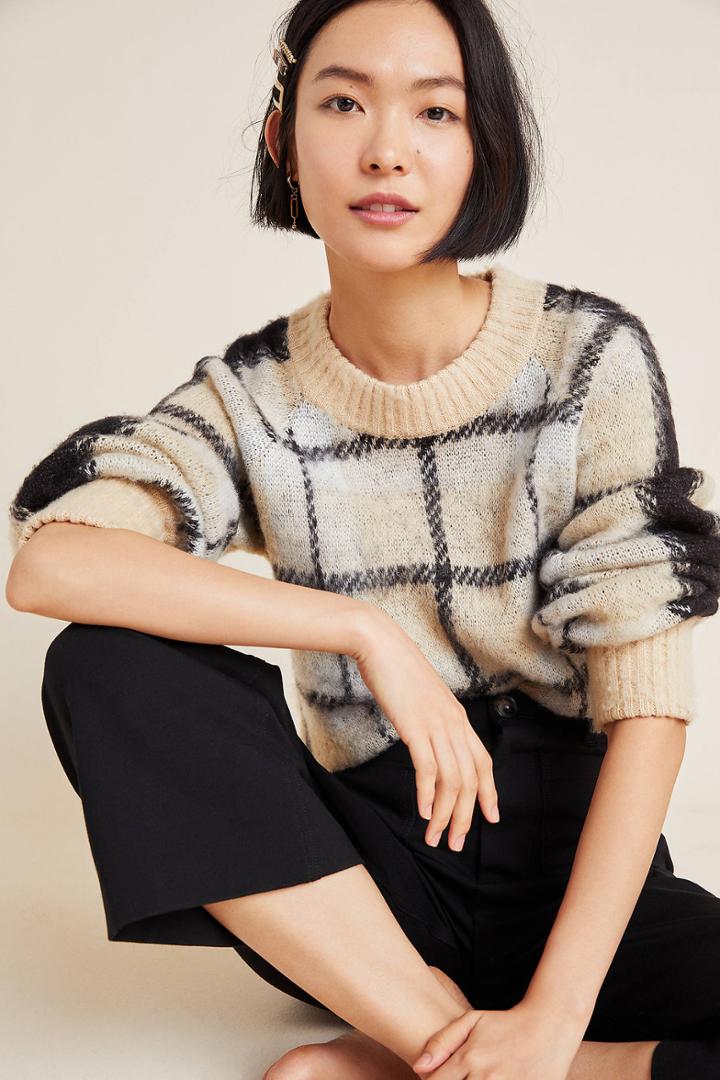Moth Jessa Windowpane Sweater