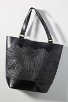 Anthropologie Embossed Leather Tote
