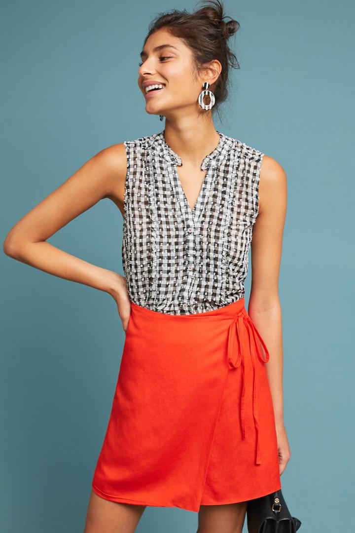 Maeve Gingham Sleeveless Buttondown