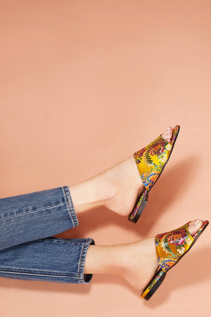 Chio Brocade Slide Sandals