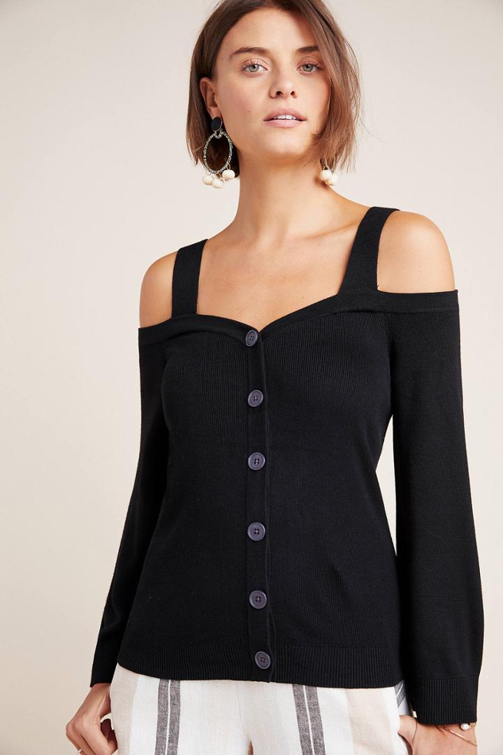 Anthropologie Krissy Open-shoulder Cardigan