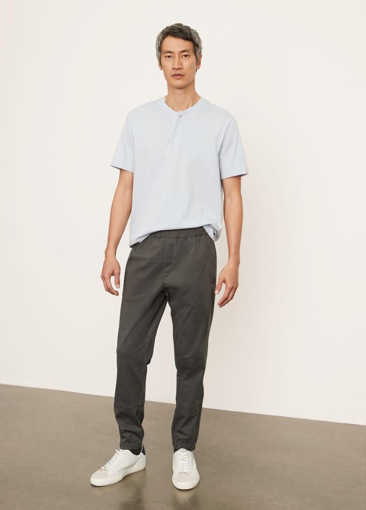 Vince Pima Cotton Short Sleeve Henley