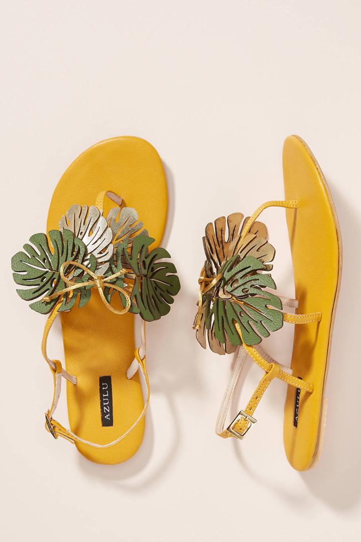 Azulu Leaf-embellished Sandals