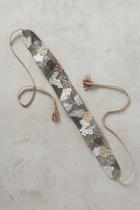 Anthropologie Grey Camo Beaded Belt