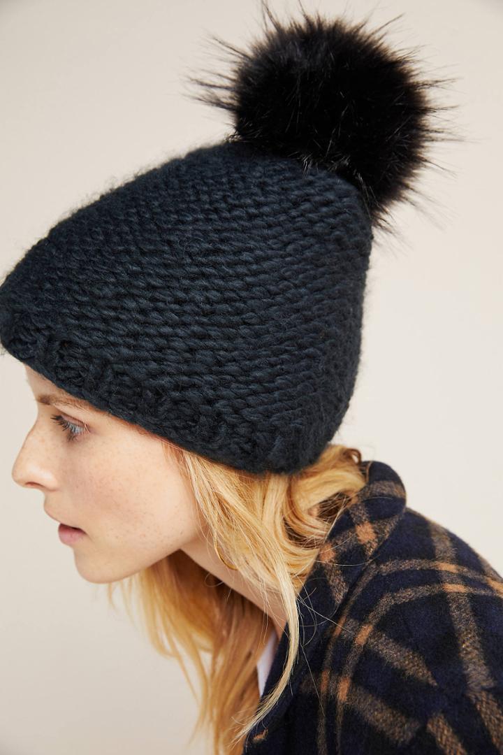 Anthropologie Tessa Pommed Beanie
