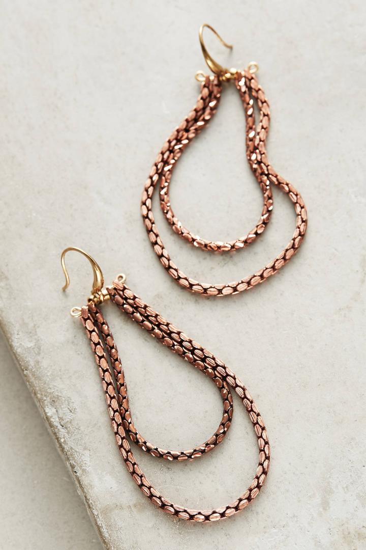 Serefina Copper Teardrop Earrings