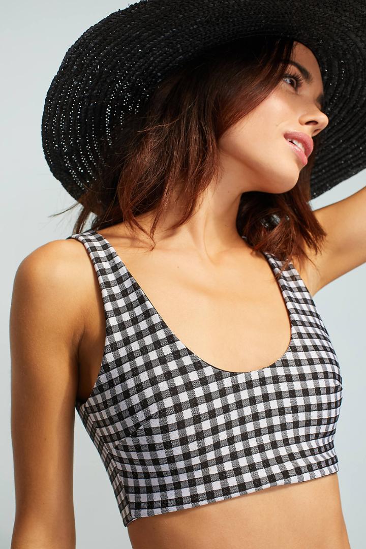 Mara Hoffman Lira Gingham Bikini Top