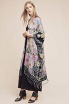 Anthropologie Blurred Floral Kimono