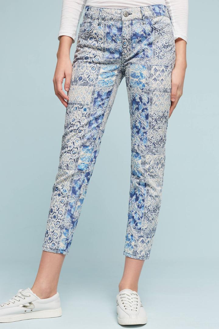 Pilcro Stet Mid-rise Jacquard Skinny Jeans
