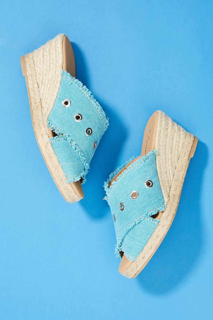Anthropologie Grommet Wedge Sandals