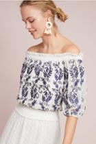 Misa Mayfield Embroidered Off-the-shoulder Blouse