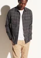 Vince Houndstooth Windowpane Long Sleeve