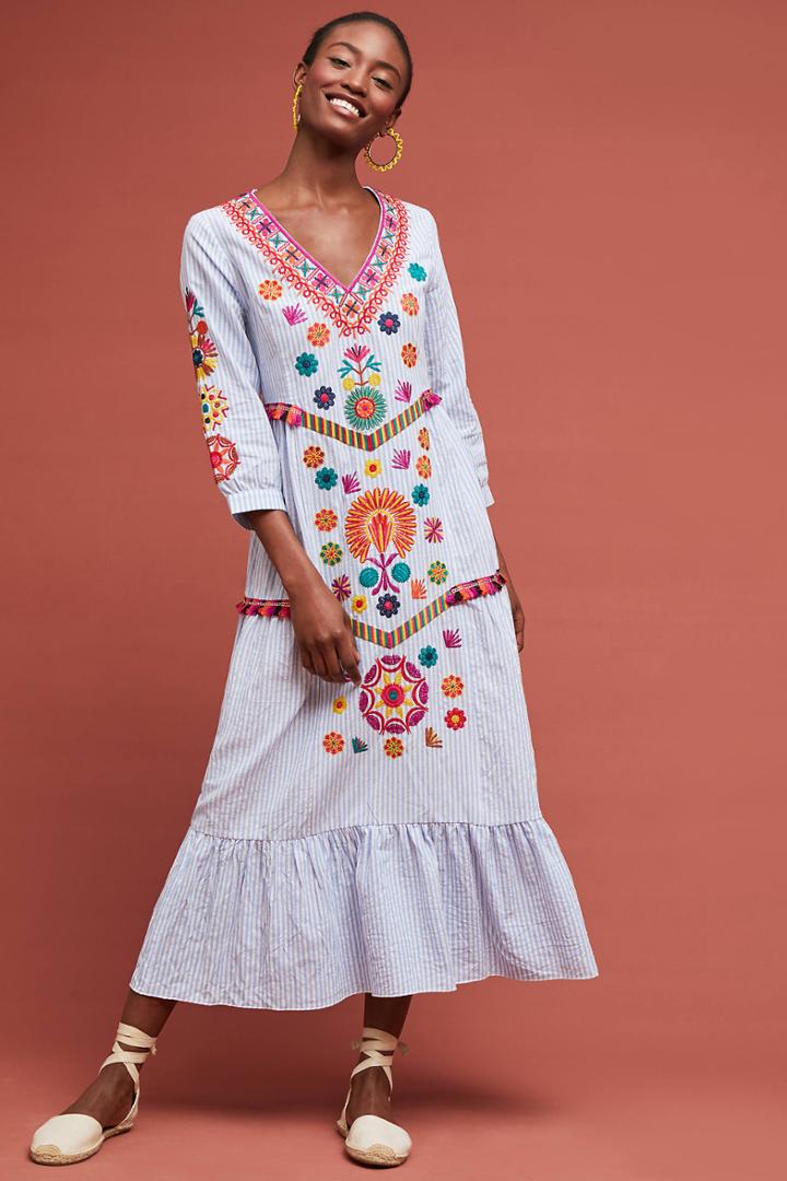 Stellah Genevieve Embroidered Maxi Dress