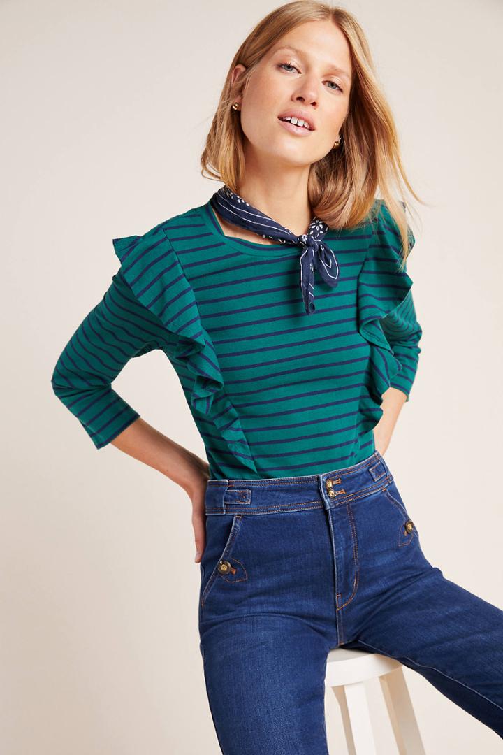 English Factory Erika Ruffled Tee