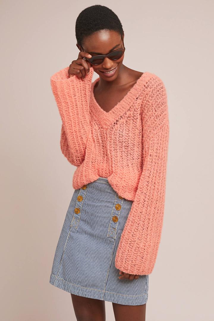 Pilcro And The Letterpress Pilcro Striped Denim Skirt