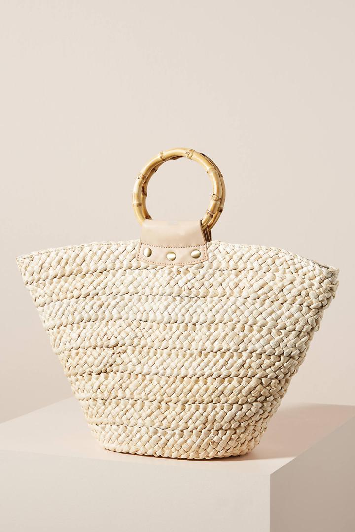 Anthropologie Alexa Ring Handle Tote Bag