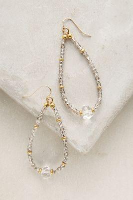 Mickey Lynn Crystal Teardrop Hoops