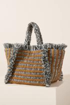 Anthropologie Gabi Fringed Tote Bag