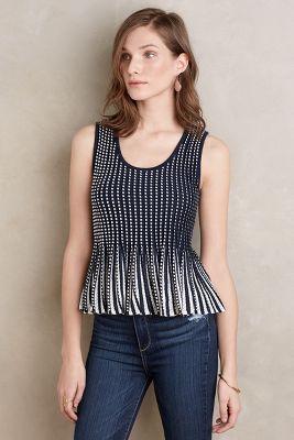 Moth Ostinato Peplum Tank