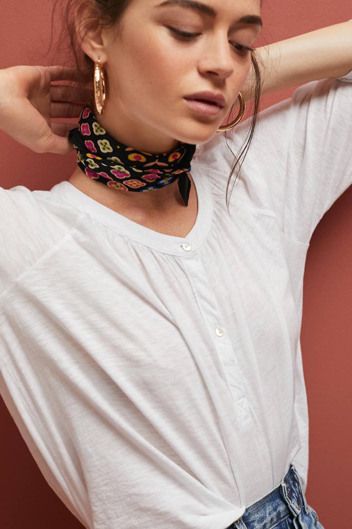 Anthropologie Retro Florals Kerchief Scarf