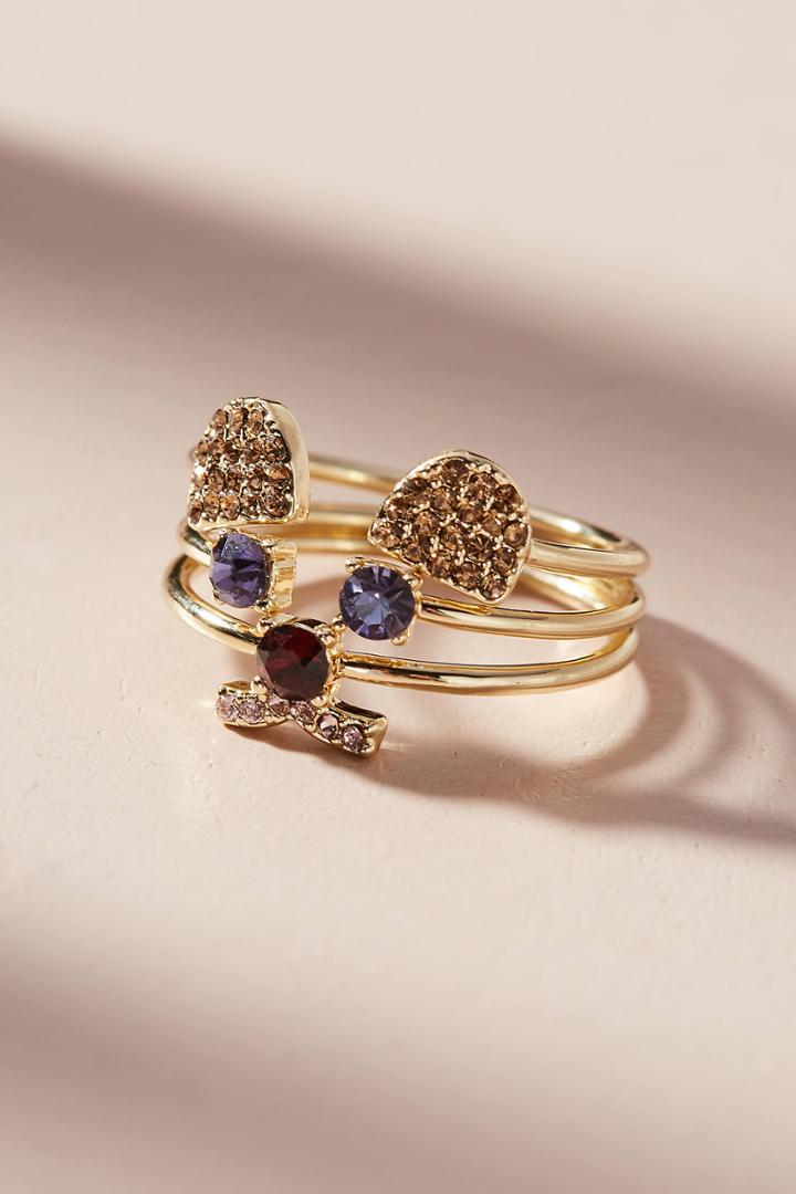 Anthropologie Quiet As A Mouse Ring Set