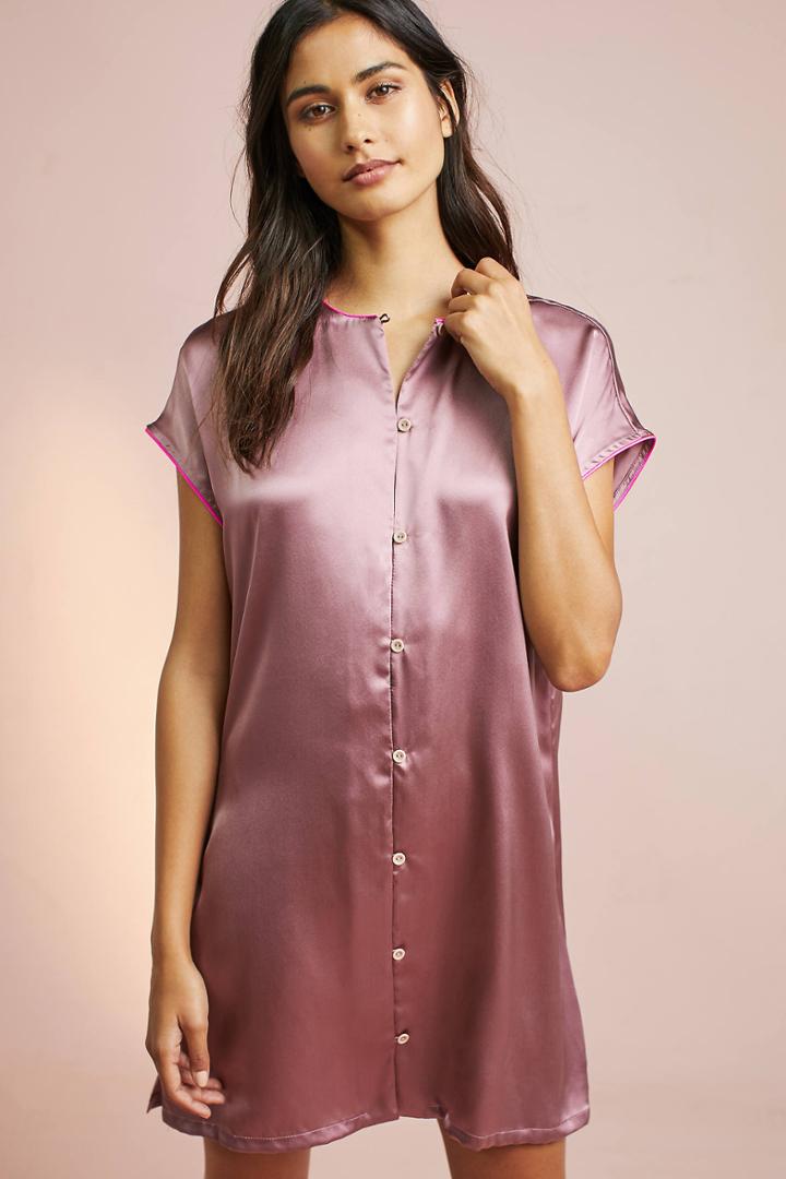Corey Lynn Calter Mallory Silk Sleep Shirtdress