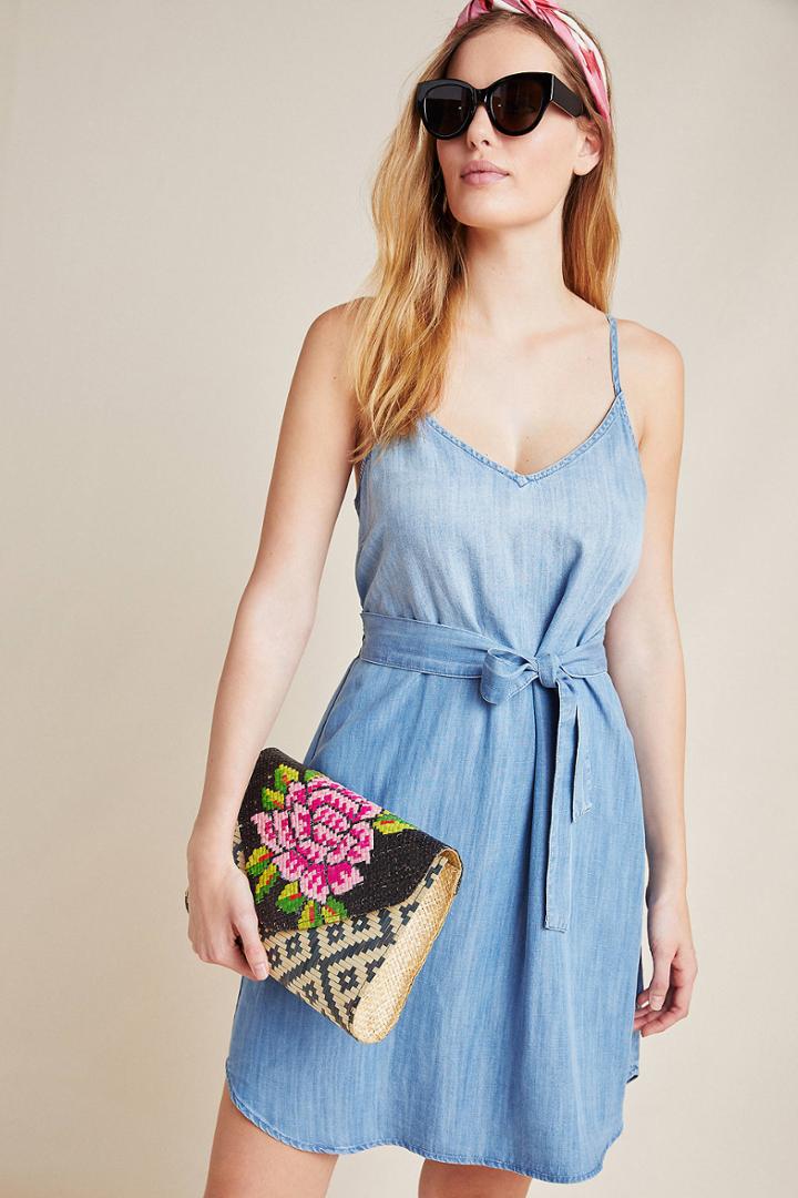 Cloth & Stone Belted Chambray Dress
