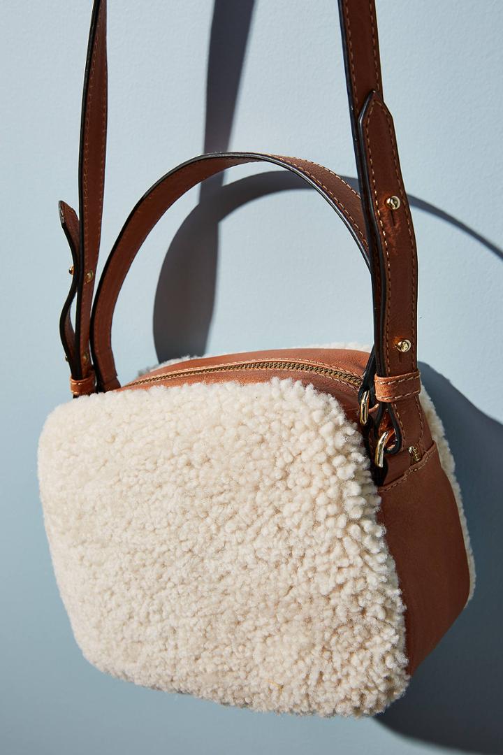 Pertegaz Shearling Crossbody Bag