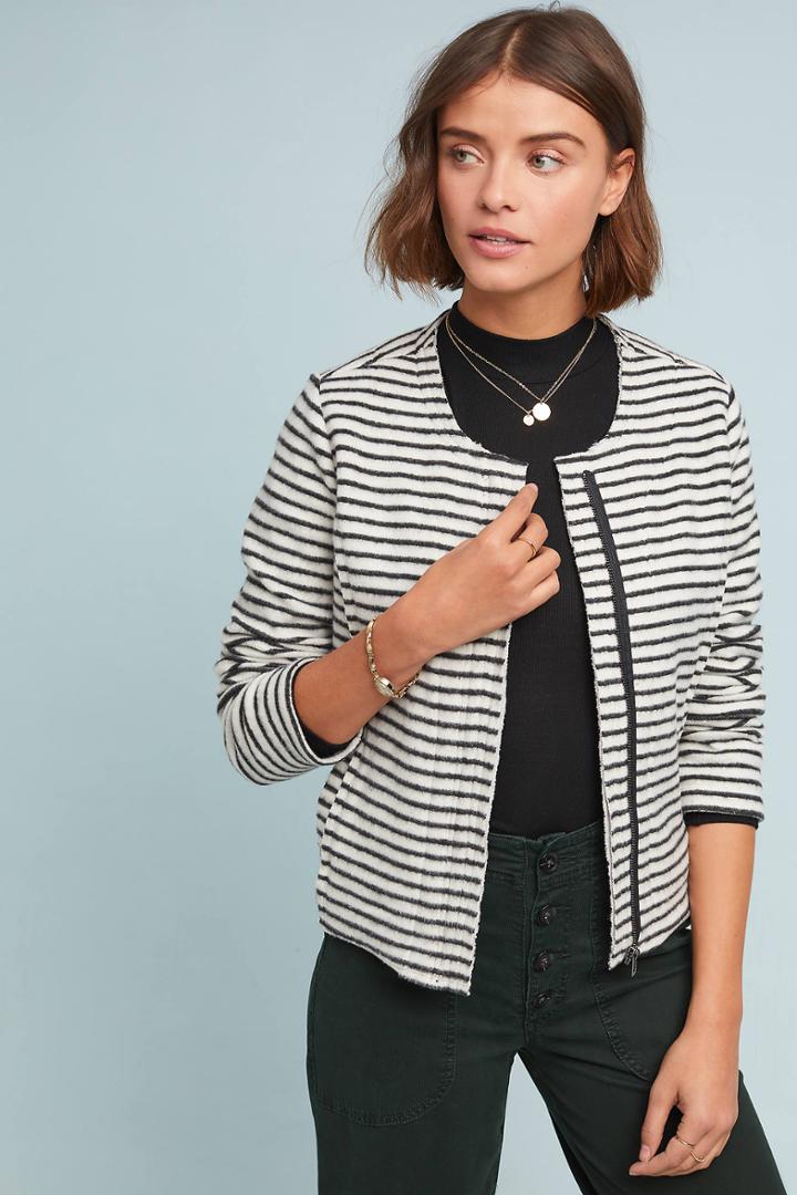 Dolan Left Coast Striped Moto Jacket