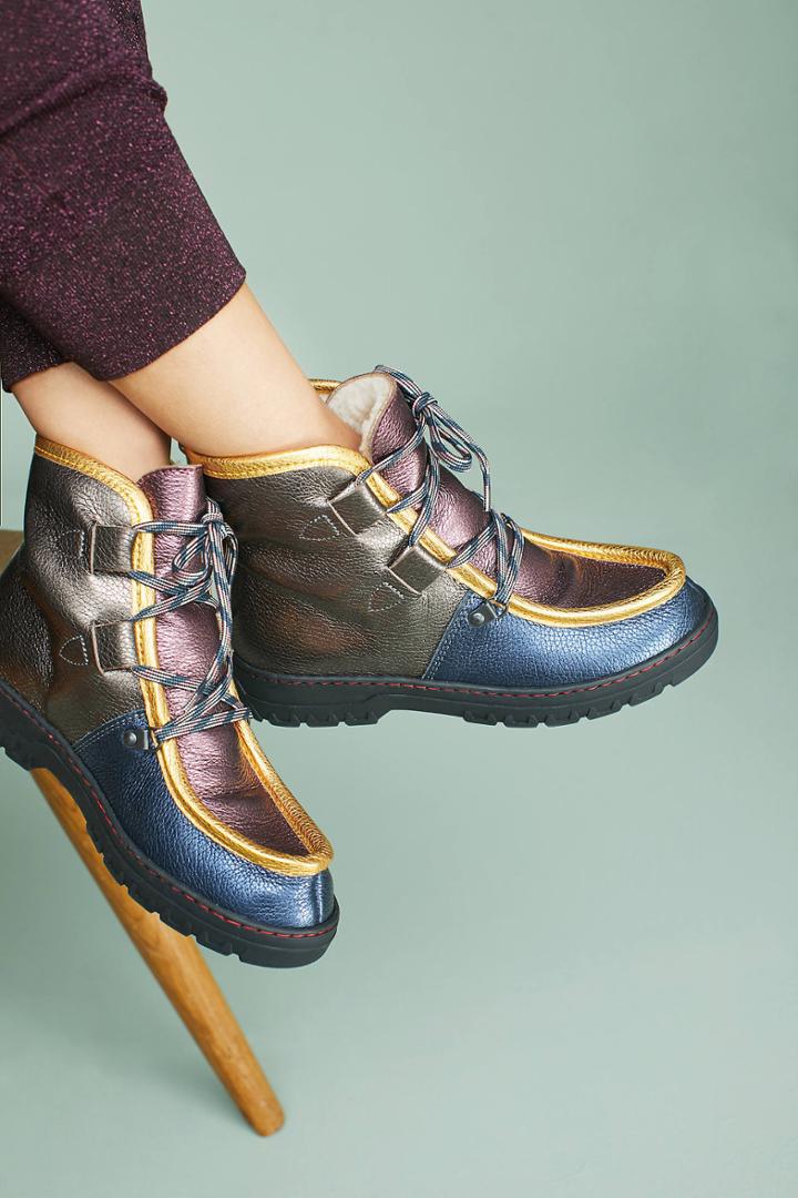 Penelope Chilvers Metallic Patchwork Boots