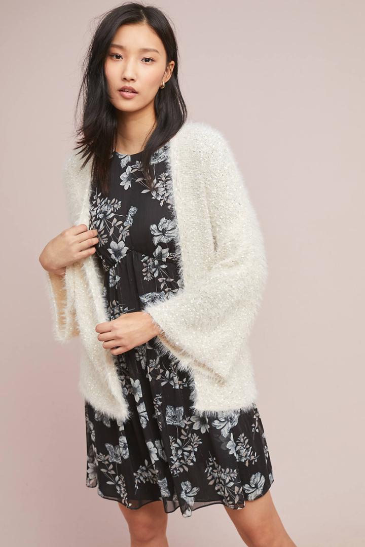 Anthropologie Spirited Eyelash Cardigan