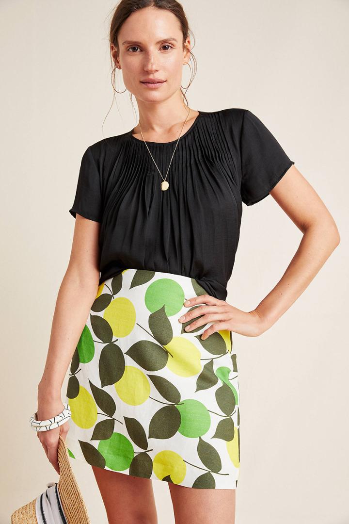 Corey Lynn Calter Citron Mini Skirt