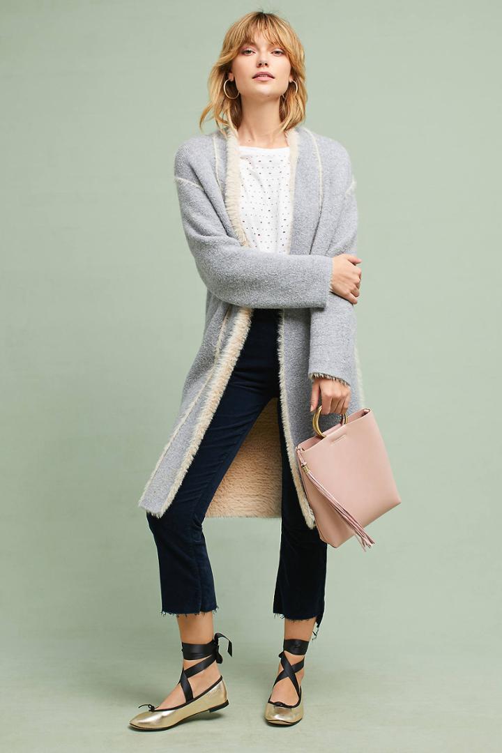 Moth Eyelash Long Cardigan