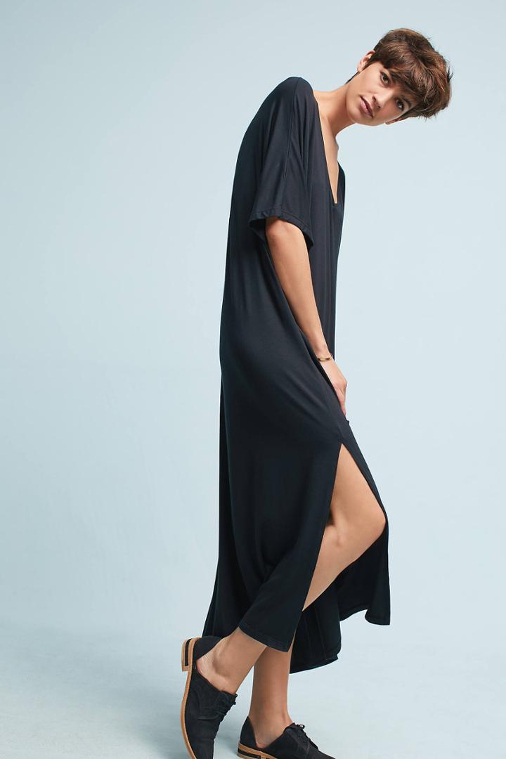 Saturday/sunday Oversized V-neck Maxi Dress