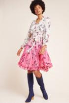 Anthropologie Dip-dyed Floral Dress