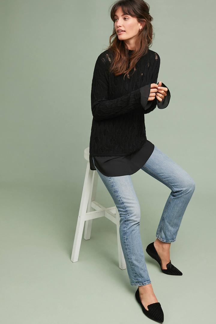 Moth Layered Pointelle Sweater