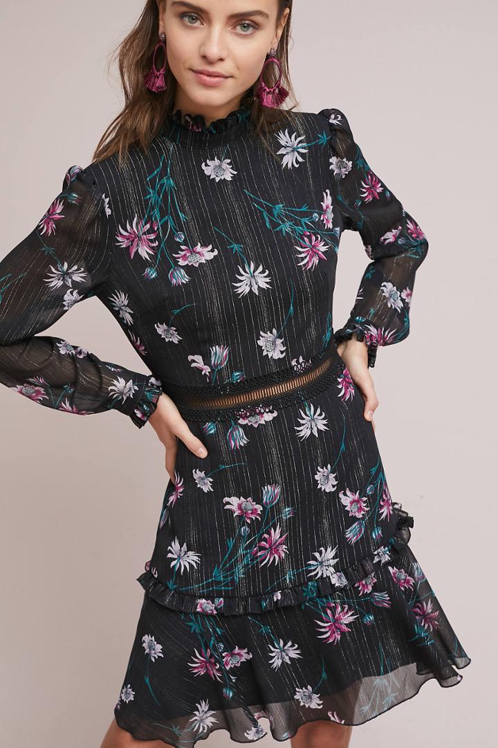 Donna Morgan High-neck Floral Dress